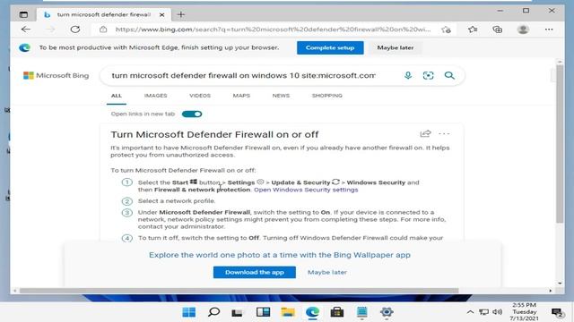 Turn off or disable windows defender windows 11