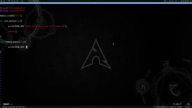 write yout first linux kernel module! (hello world) level: EASY!