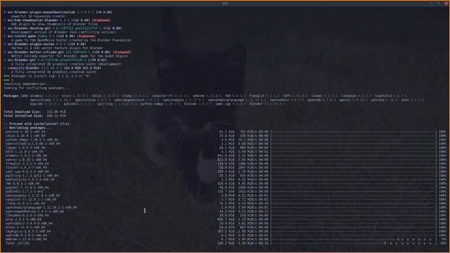 Menginstall Blender Pada Arch Linux - Farhan Dewanta Syahputra(1313619017)
