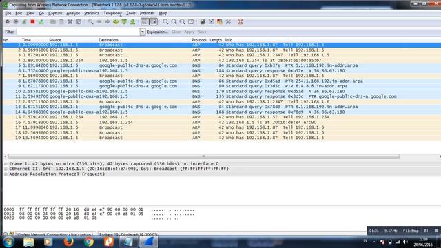 kali linux: capturing wiifi dengan wireshark