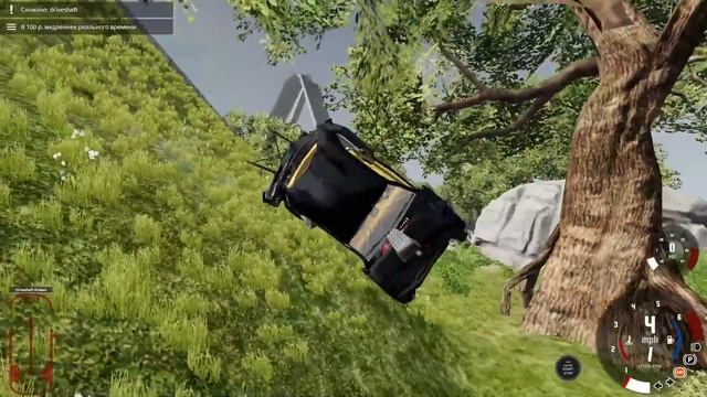 BeamNG Drive Crashed Flying Out Of The Ladder Dodge Charger R-T 69 | Crash