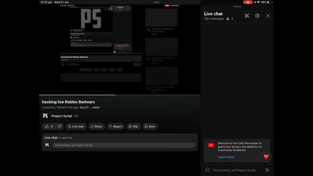 hacking live Roblox Bedwars
