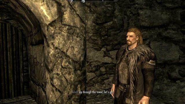 Три норда, или северная раса из TES V Skyrim спасаются от чёрного дракона Алдуина. Эпик. Атмосфера.