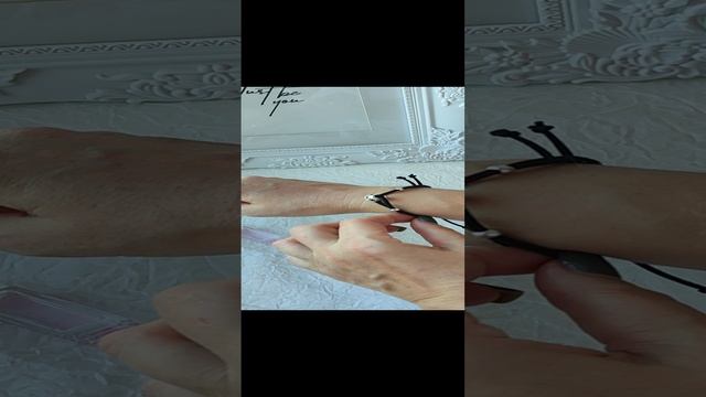 Браслет женский на руку из замшевого шнура черный