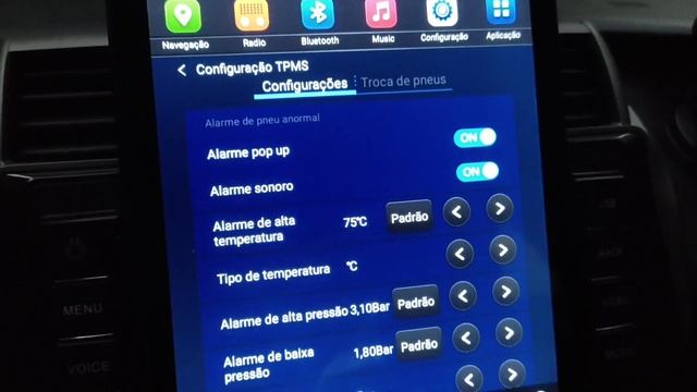 Como instalar sensores tpms na central multimídia Android