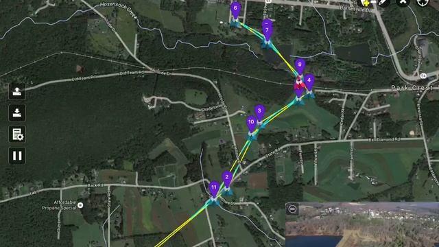 Litchi screen record of waypoint for iOS
