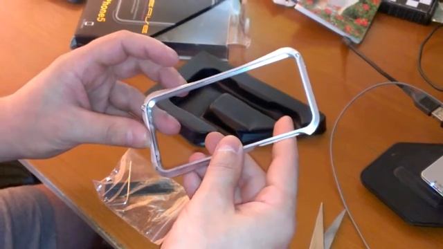 посылка из китая с аллюминиевым бампером для iphone 5
