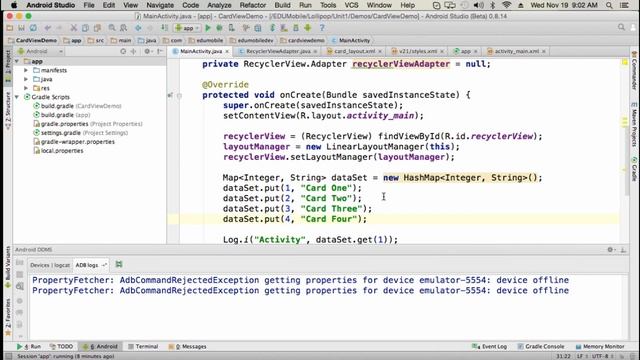 007 Using Card View in a Recycler View with Source Code (Android 5.0 Lollipop - Essential Training)