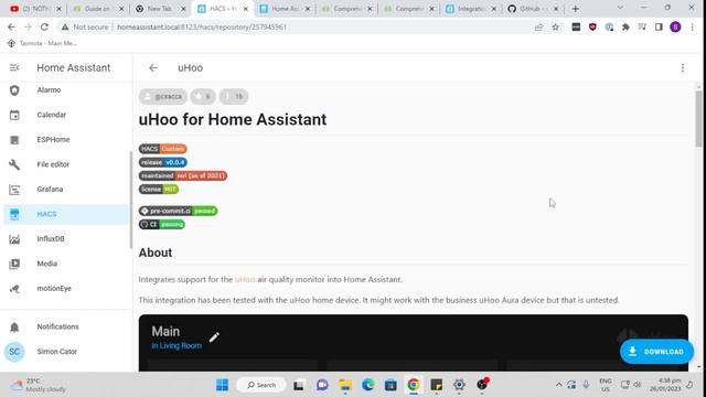 Does the uHoo Air Quality Sensor work with Home Assistant?