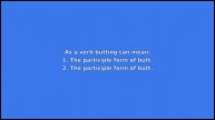 BUTTING - Meaning and Pronunciation