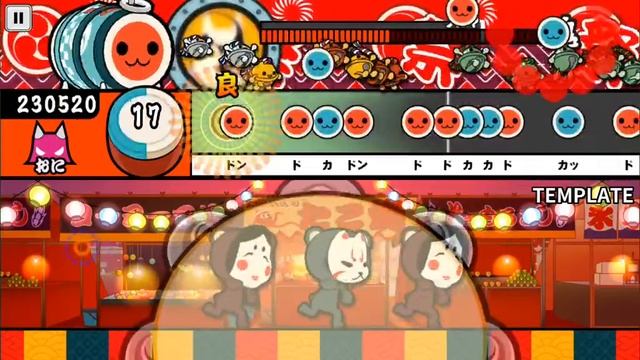 Taiko No Tatsujin Plus - TEMPLATE - Oni (Clear)