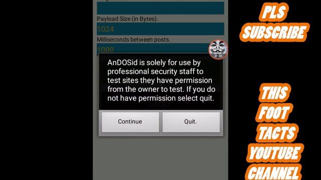 How to ddos on website through android || Website ko kaise slow kre || foot tacts