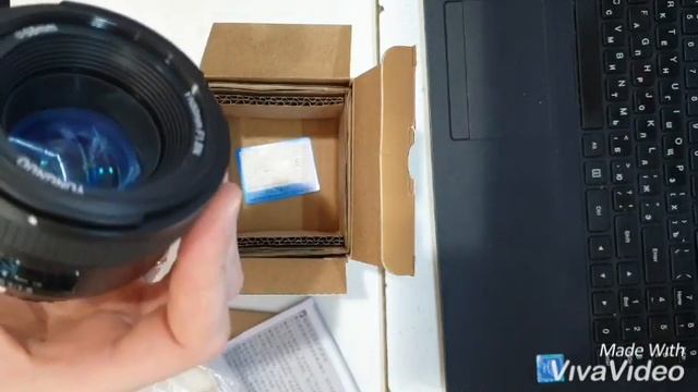 Распаковка обьектив с aliexpress YONGNUO NIKON 50MM 1,8 F