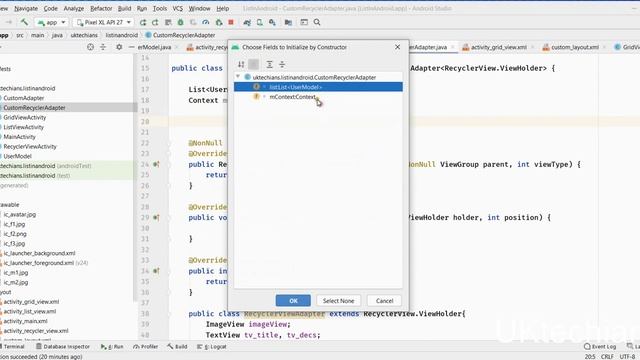 RecycleView in Android | Creating List, Recycler & GridView Layout(Custom View part 4)