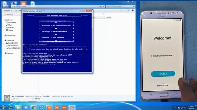 Bypass Google Account Verification SAMSUNG J5,J7,A5,A7,A8,S6,S7,S8 ANDROID 7.0 AND Above