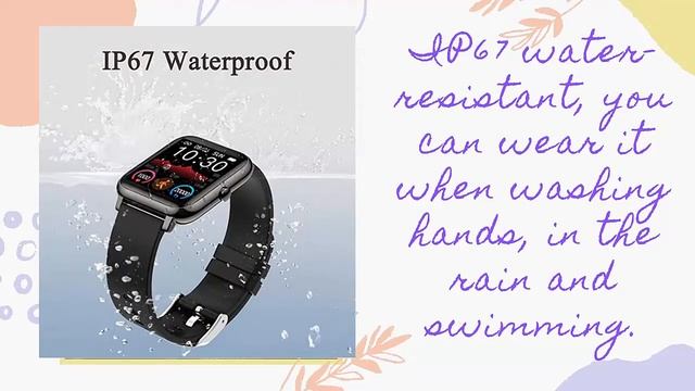 🤽Rinsmola 2021 Smart Watch for Android iOS Phones Touch Screen Fitness Tracker Heart Rate Monitor