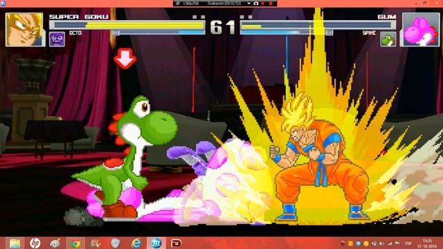Metal Mugen #8 Super Goku and Octo vs Gum and Spike (Yoshi Vore) (Special Halloween Video)