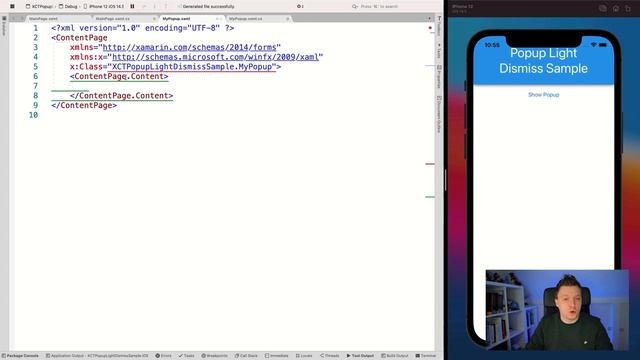 Using Light Dismiss with Xamarin Community Toolkit Popups