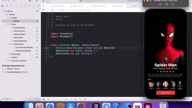 SwiftUI.Connecting Realm and WebView to our application