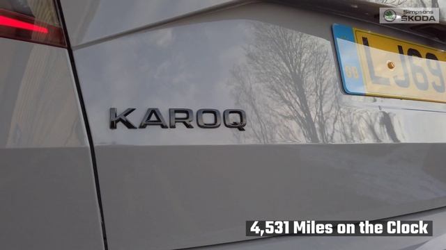 KAROQ Sportline 1.5 TSI 150PS DSG finished in Meteor Grey for sale at Simpsons SKODA