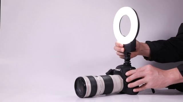 LUXCEO 5.5 inch portable professional 3000K to 6000K audio video lighting 7W led camera ring light