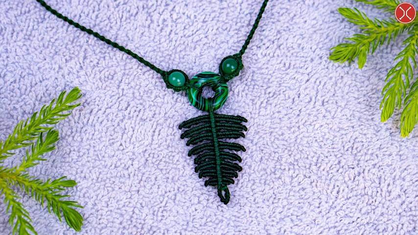 Macrame Tutorial ｜ Micro Macrame Leaf Necklace ｜ Macrame Jewelry Set ｜ Thắt dây chuyền chiếc