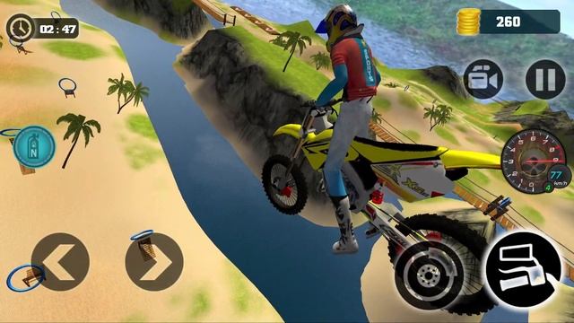 Extreme Motocross Dirt Bike stunt beach Driving #1 - Motorbike Racing Moto Android IOS Gameplay