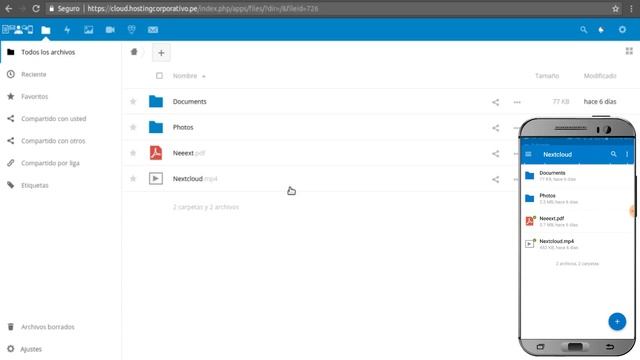 Zoffice NextCloud Sincronizacion con Android