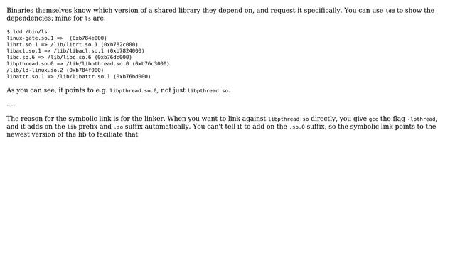 Unix & Linux: How do SO (shared object) numbers work? (4 Solutions!!)