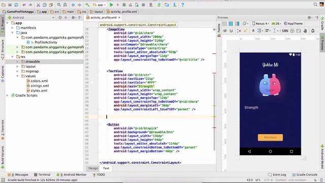 Game UI Design to Android XML [Time-lapse]