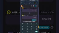 Converting BNB token to AMF token with pancake swap