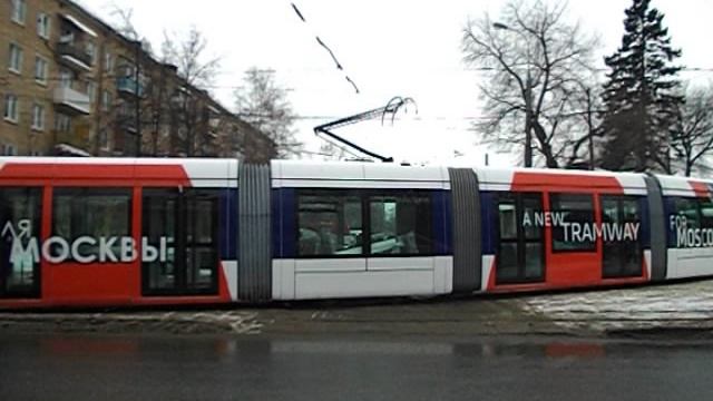 Alstom Citadis 302 на испытаниях в Москве 2012 год