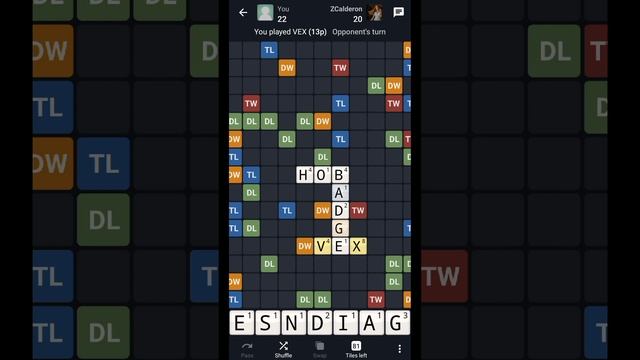 Wordfeud (by Bertheussen IT) - free multiplayer word puzzle game for Android and iOS - gameplay.