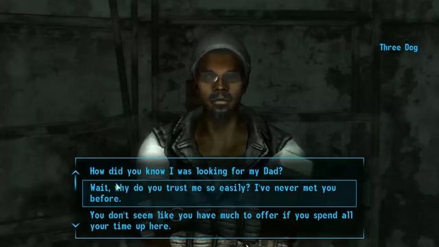 Fallout 3 gameplay Meeting Three Dog