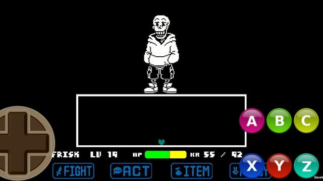 Underswap papyrus fight Android unitale CYF difícil