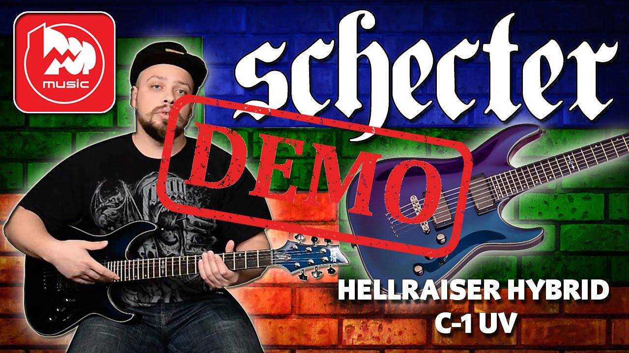 ЭЛЕКТРОГИТАРА SCHECTER HELLRAISER HYBRID C-1 UV - демонстрация звучания