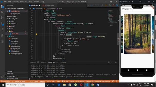 How to Create Wallpaper App with awesome UI using Unsplash API in Flutter?'wallpaperplugin' package