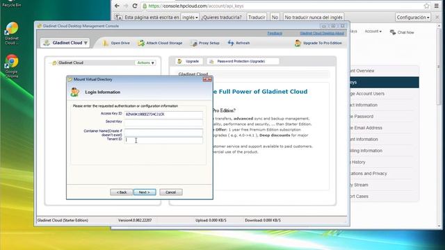 HPCloud Object Storage - Setting Up Gladinet Cloud Driver