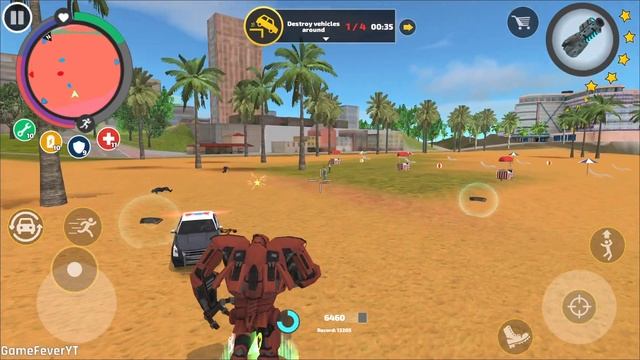 Rope Hero Vice Town - New Update (Transformer Red Ball Fight Car Robot) - Android Gameplay HD