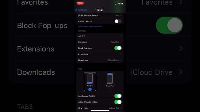 Move the iOS address bar back to the top