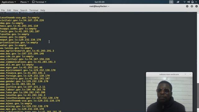 Email and host information gathering using theharvester