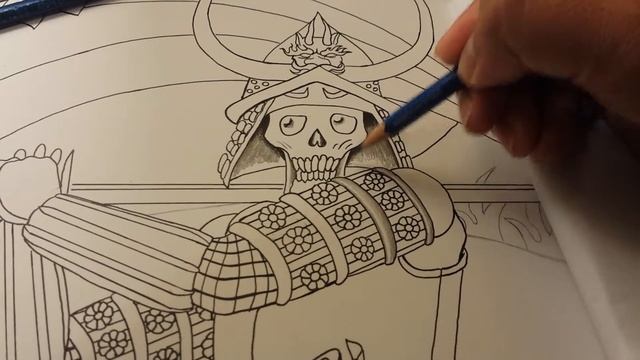 How to shade in a Samurai and Dragon