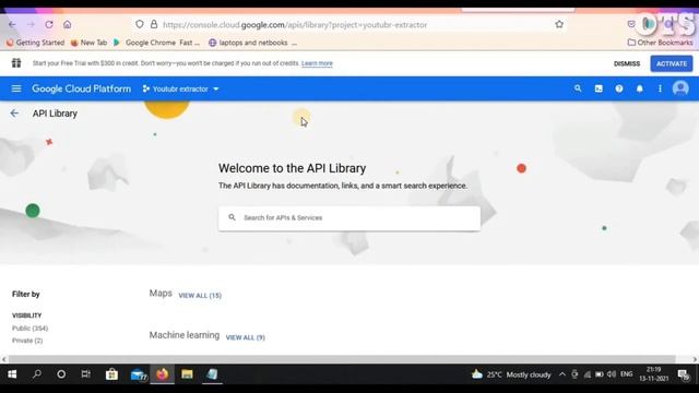 How to activate Youtube data API v3 for developer Hindi. Get youtube video data through data API.
