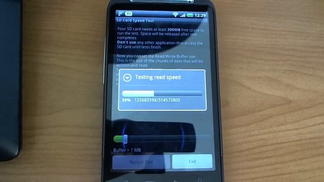 HTC Desire HD SD Card Speed Test