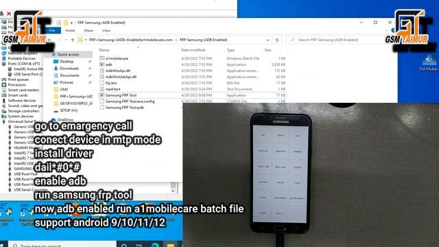 ALL SAMSUNG FRP BYPASS WITHOUT CREDIT BOX OR DONGLE OR  SERVER FREE Samsung FRP Game Over 9,10,11,1
