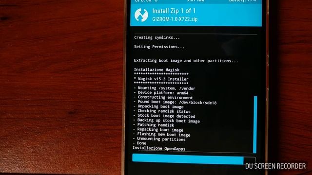 Instalação da Room rooteada Gizchina, incluído os gapps, por cima da EUI 20S