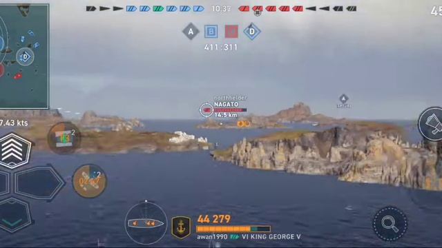 World of Warships Legends go Mobile - Battleship Tier VI "KING GEORGE V" Gameplay - 2 Kills 90k+ Dm