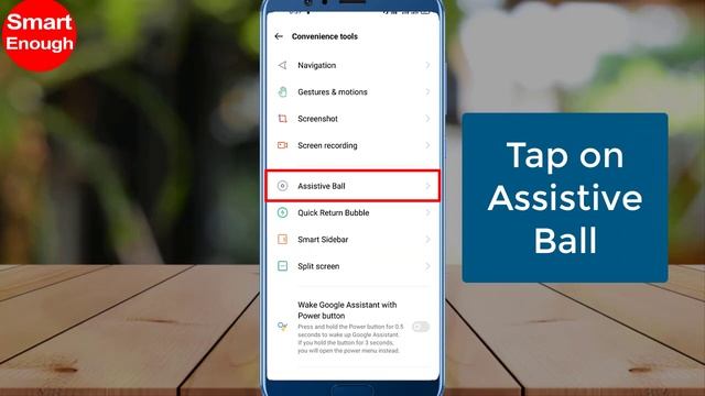 How to turn off assistive ball or white ball from android phone?
