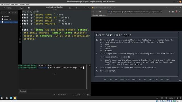 Practice 2: User input/Read Command