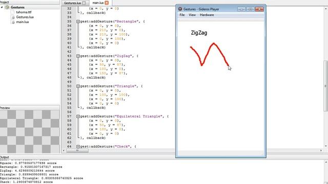 Detecting Gestures in Gideros